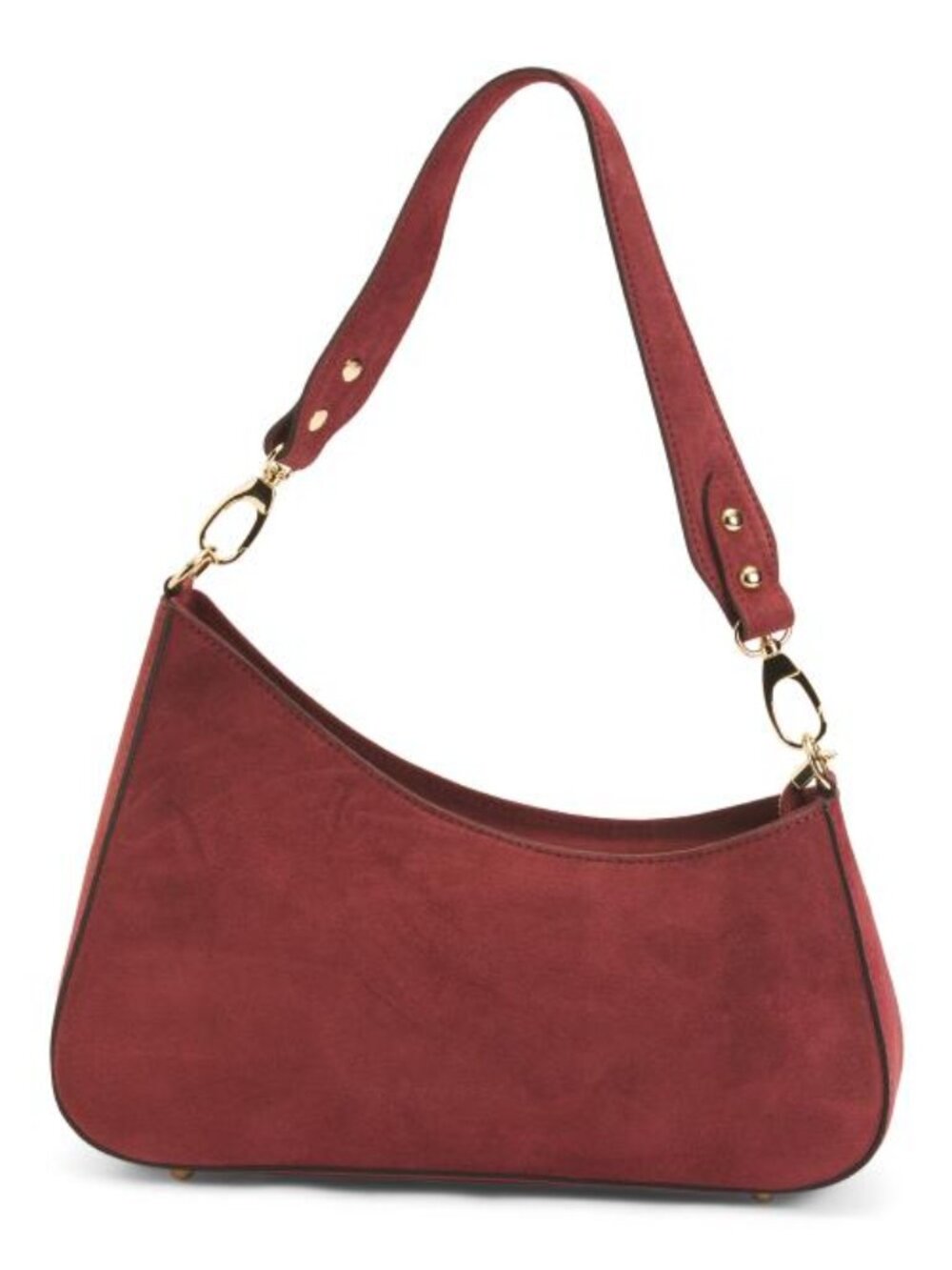 DIVINA FIRENZE Made In Italy Suede Asymmetrical Shoulder Bag